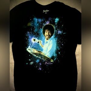 Bob Ross, Black T-Shirt, 2XL